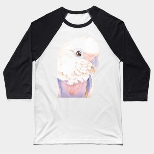 Goffin Tanimbar corella cockatoo watercolor portrait parrot name Buckley V2 Baseball T-Shirt